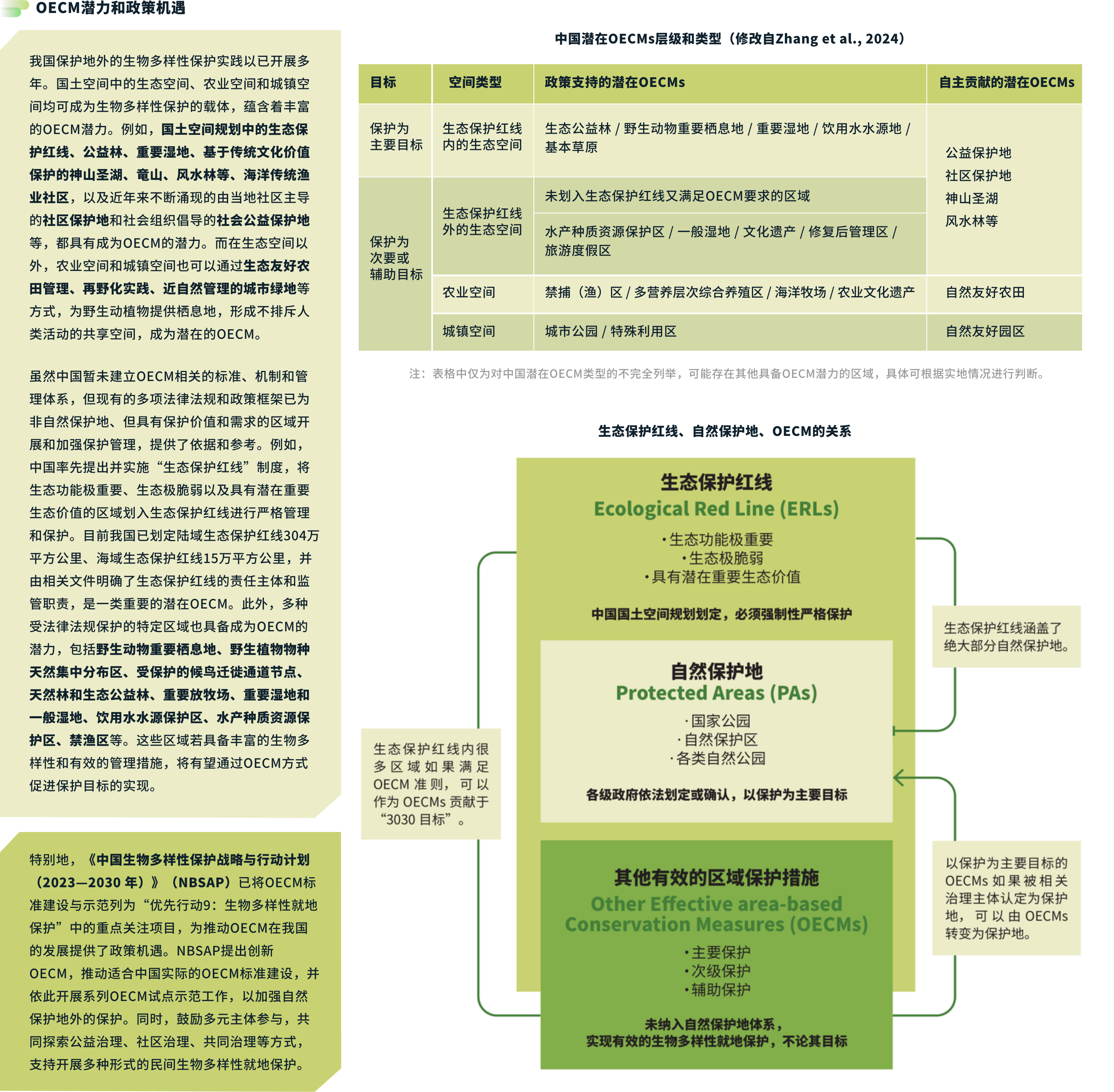 OECM潜力和政策机遇